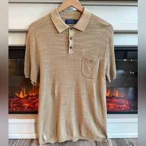 Ralph Lauren Men's Polo Shirt in Tan